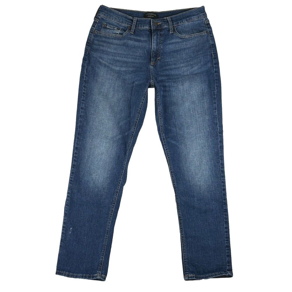 Banana Republic Jeans Womens Blue Girlfriend Mid Rise Size 29/8 (29x28 Measured)